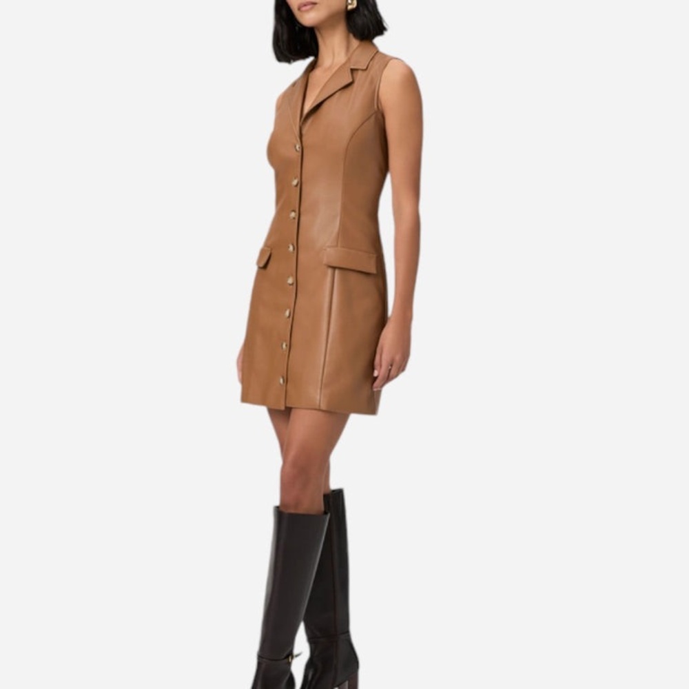 NEW PAIGE Faux Leather Dress